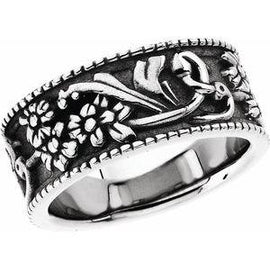 9 mm Floral Band