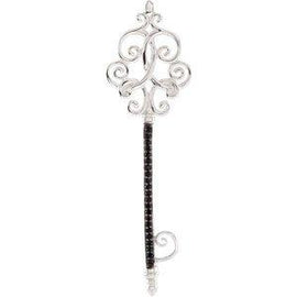 Black Spinel Key Pendant