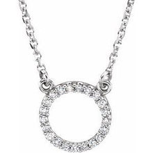 Load image into Gallery viewer, 1/10 CTW Diamond Circle 16&quot; Necklace
