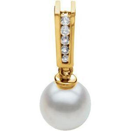 Akoya Cultured Pearl & .07 CTW Diamond Pendant