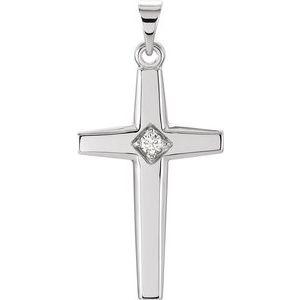 23x14 mm .04 CTW Diamond Cross Pendant