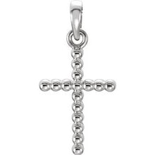 Load image into Gallery viewer, 13.5x9.4 mm Beaded Cross Pendant
