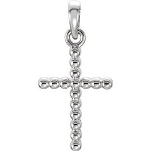 13.5x9.4 mm Beaded Cross Pendant