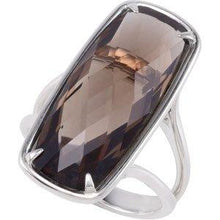 Load image into Gallery viewer, 25x10 mm Smoky Quartz Ring
