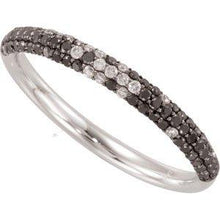 Load image into Gallery viewer, Black Rhodium-Plated 3/8 CTW Black Diamond Micro Pavé Ring
