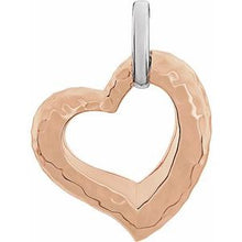 Load image into Gallery viewer, 25.3x20.84 mm Hammered Heart Pendant
