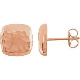 Hammered Square Earrings