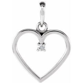 .03 CTW Diamond Heart Pendant