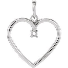 .03 CTW Diamond Heart Pendant