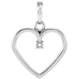 .03 CTW Diamond Heart Pendant