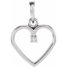 Load image into Gallery viewer, .03 CTW Diamond Heart Pendant
