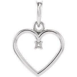 .03 CTW Diamond Heart Pendant