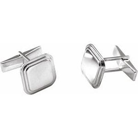 Posh Mommy® Engravable Square Cuff Links