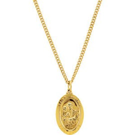 24K Yellow Gold Plated 26x16 mm St. Joseph 24