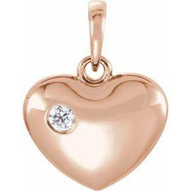 .05 CT Diamond 16.75x12.15 mm Heart Pendant