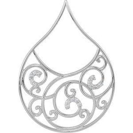 1/6 CTW Diamond Scroll Pendant
