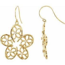 1/6 CTW Diamond Floral-Inspired Earrings