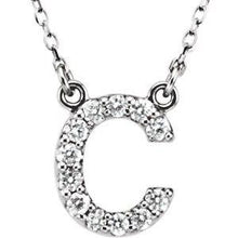 Load image into Gallery viewer, Initial A 1/8 CTW Diamond 16&quot; Necklace
