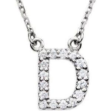 Load image into Gallery viewer, Initial A 1/8 CTW Diamond 16&quot; Necklace
