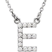 Load image into Gallery viewer, Initial A 1/8 CTW Diamond 16&quot; Necklace
