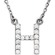 Load image into Gallery viewer, Initial A 1/8 CTW Diamond 16&quot; Necklace
