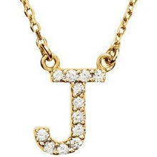 Load image into Gallery viewer, Initial A 1/8 CTW Diamond 16&quot; Necklace
