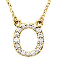 Load image into Gallery viewer, Initial A 1/8 CTW Diamond 16&quot; Necklace
