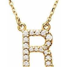 Load image into Gallery viewer, Initial A 1/8 CTW Diamond 16&quot; Necklace
