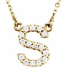 Load image into Gallery viewer, Initial A 1/8 CTW Diamond 16&quot; Necklace
