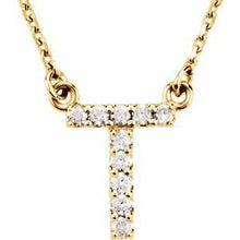 Load image into Gallery viewer, Initial A 1/8 CTW Diamond 16&quot; Necklace
