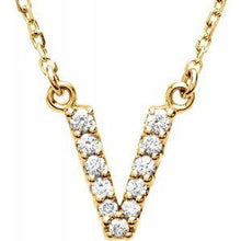 Load image into Gallery viewer, Initial A 1/8 CTW Diamond 16&quot; Necklace
