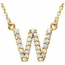 Load image into Gallery viewer, Initial A 1/8 CTW Diamond 16&quot; Necklace

