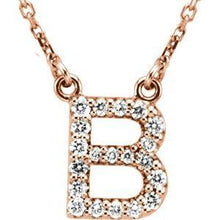 Load image into Gallery viewer, Initial A 1/8 CTW Diamond 16&quot; Necklace
