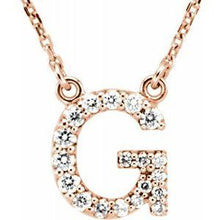 Load image into Gallery viewer, Initial A 1/8 CTW Diamond 16&quot; Necklace
