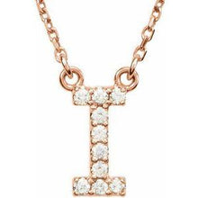 Load image into Gallery viewer, Initial A 1/8 CTW Diamond 16&quot; Necklace
