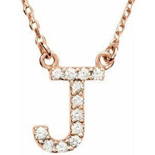 Load image into Gallery viewer, Initial A 1/8 CTW Diamond 16&quot; Necklace
