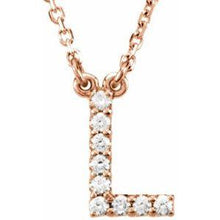 Load image into Gallery viewer, Initial A 1/8 CTW Diamond 16&quot; Necklace
