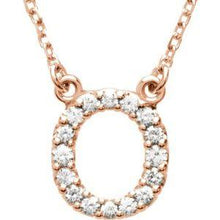 Load image into Gallery viewer, Initial A 1/8 CTW Diamond 16&quot; Necklace
