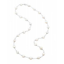 Load image into Gallery viewer, 12-13 mm Freshwater Cultured White Coin Pearl Station 18&quot; Necklace
