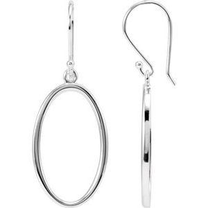 35.25x13.25 mm Oval Dangle Earrings