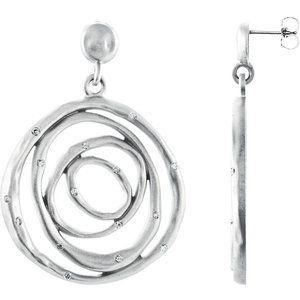 3/8 CTW Diamond Concentric Circle Earrings