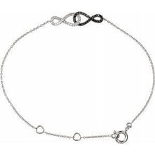 Load image into Gallery viewer, 1/5 CTW Black Diamond Infinity-Inspired 5.75 - 6.75&quot; Bracelet
