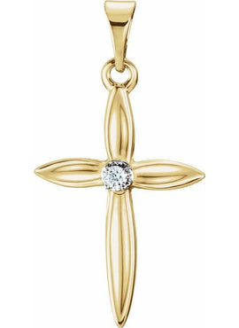 .02 CTW Diamond Cross Pendant