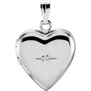 .01 CTW Diamond Heart Locket