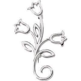 41x23.75 mm Floral-Inspired Brooch