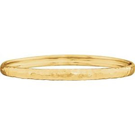 5.1 mm Hammered Bangle Bracelet