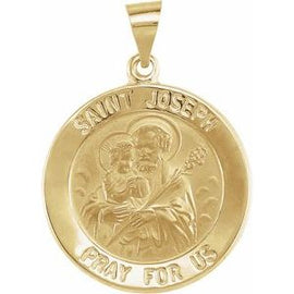22 mm Round Hollow Joseph Medal