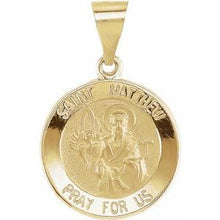 Load image into Gallery viewer, 15 mm Round Hollow St. Matthew Medal
