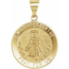 Load image into Gallery viewer, 18 mm Round Hollow St. Peregrine Medal
