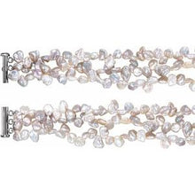 Load image into Gallery viewer, Freshwater Cultured Keshi Pearl 7.5&quot; Bracelet
